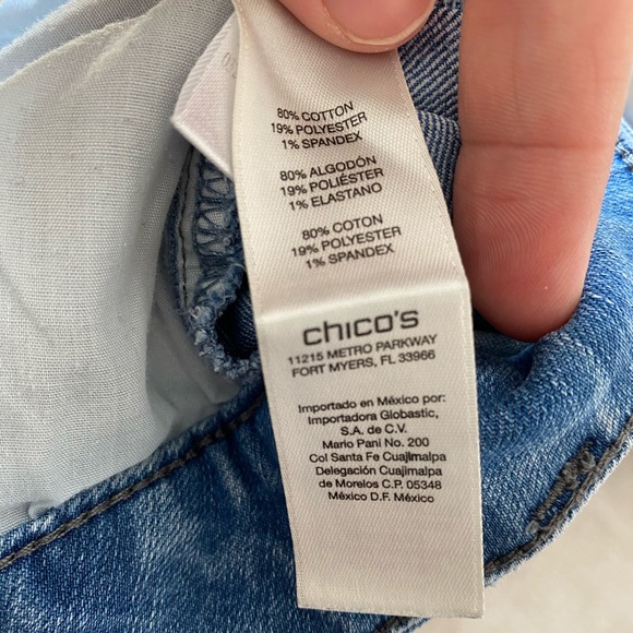 Chico's Platinum • Washed Blue Curvy Ankle Cropped Jeans - Picture 7 of 11